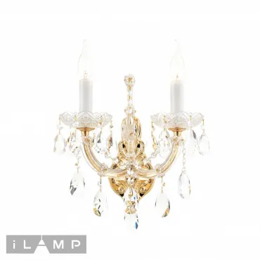 Светильник настенный iLamp Diamond W6071-2 GD+CL от ImperiumLoft