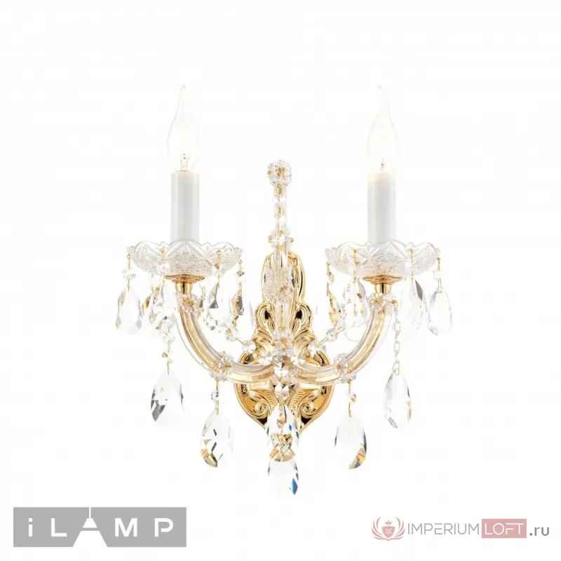 Светильник настенный iLamp Diamond W6071-2 GD+CL от ImperiumLoft