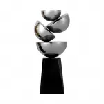Подсвечник iLedex FRAGMENT 6932 L SILVER & BLACK