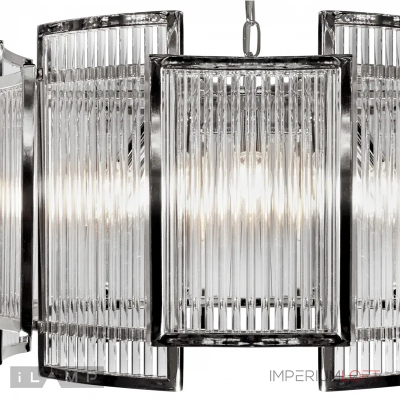 Подвесная люстра iLamp Tribeca MD0276-6C CHROME+SMOKY GRAY