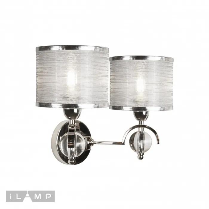 Настенный светильник iLamp Chelsea W2400-2 Nickel от ImperiumLoft