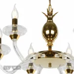 Подвесная люстра iLamp Flo YT2049-8 Золото+прозрачная от ImperiumLoft
