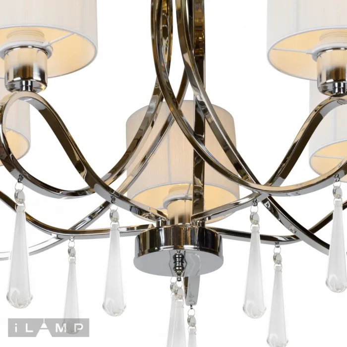 Подвесная люстра iLamp Bella RM1029/5 Хром от ImperiumLoft