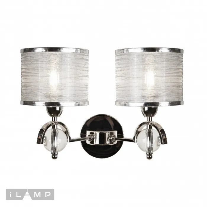 Настенный светильник iLamp Chelsea W2400-2 Nickel от ImperiumLoft