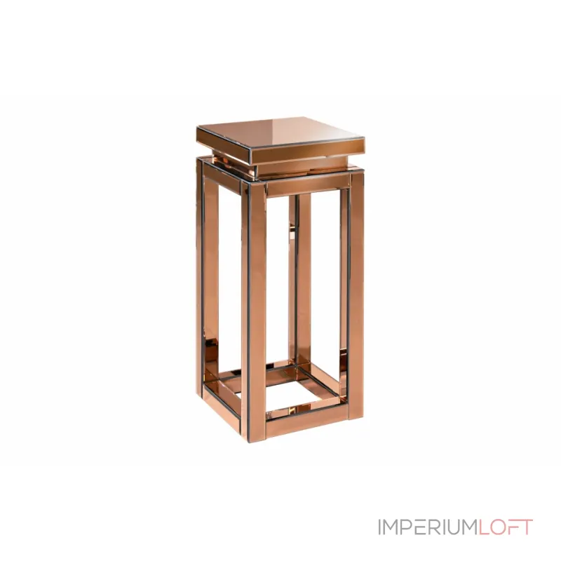 Консоль ArtHomeDecor Tower YJF-017 стекло 30*30*70 янтарный