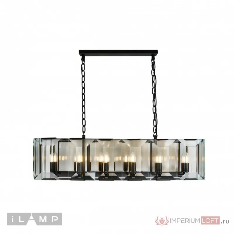 Подвесная люстра iLamp Panorama 6109L-100 Черная от ImperiumLoft