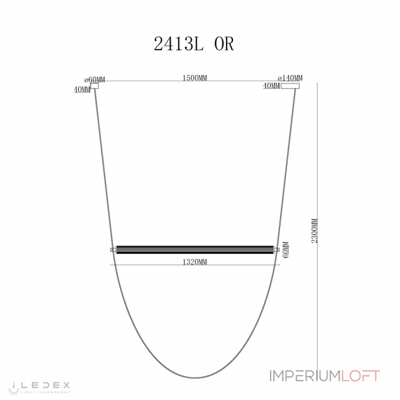 Подвесной светильник iLedex Rocks 2413L OR