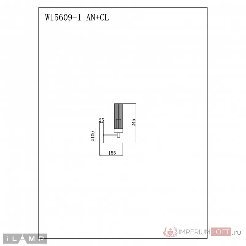 Светильник настенный iLamp Evolution W15609-1 AN+CL от ImperiumLoft