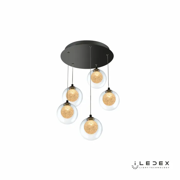 Подвесная люстра iLedex Oblivion C4457-5R Хром от ImperiumLoft