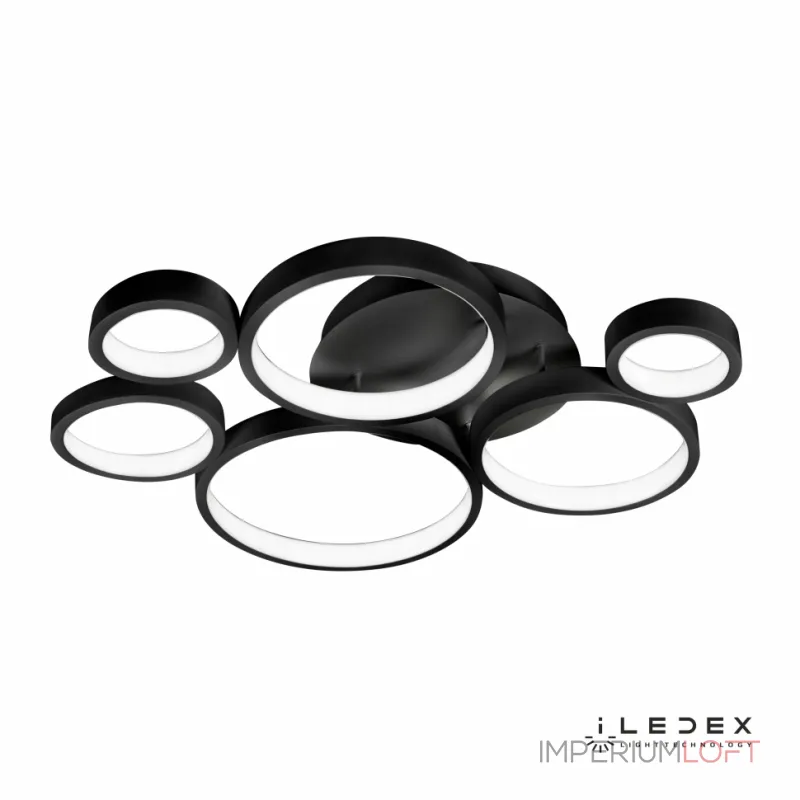 Потолочный светильник iLedex Ring Star 9004-6-X-T 3000/6000K Черный