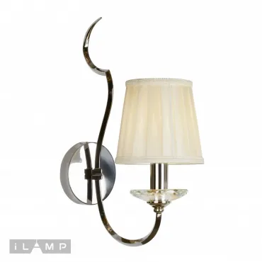 Настенный светильник iLamp Charm W2508-1 Никель+беж от ImperiumLoft