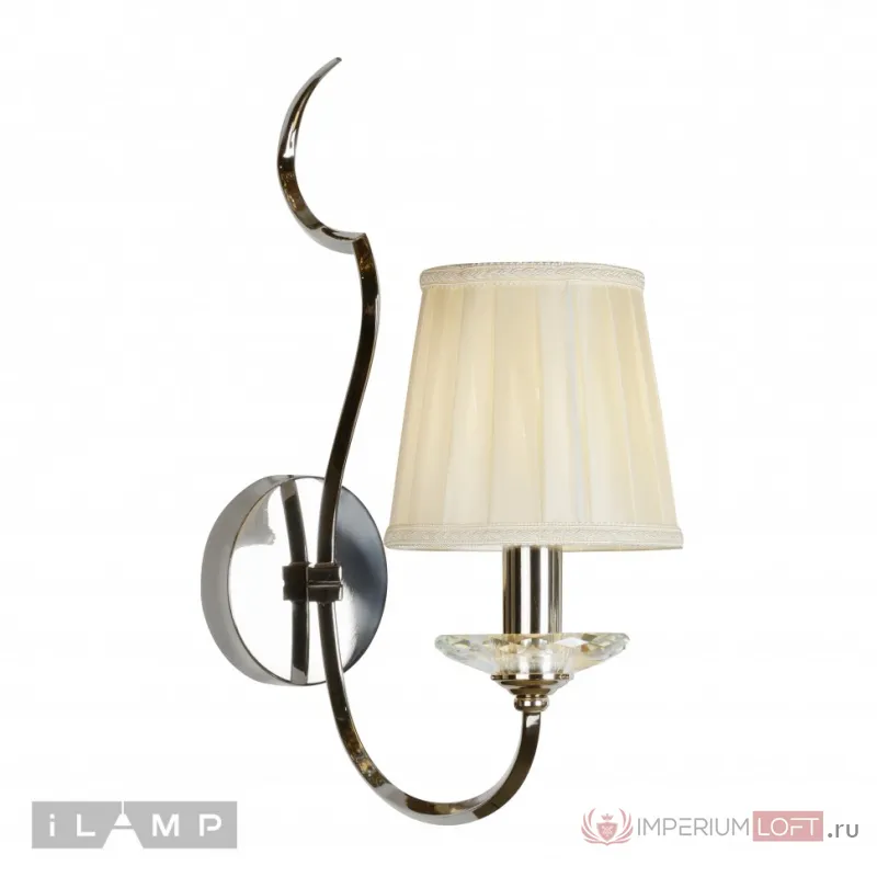 Настенный светильник iLamp Charm W2508-1 Никель+беж от ImperiumLoft