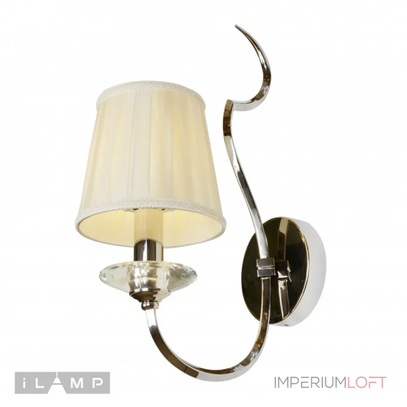 Настенный светильник iLamp Charm W2508-1 Никель+беж
