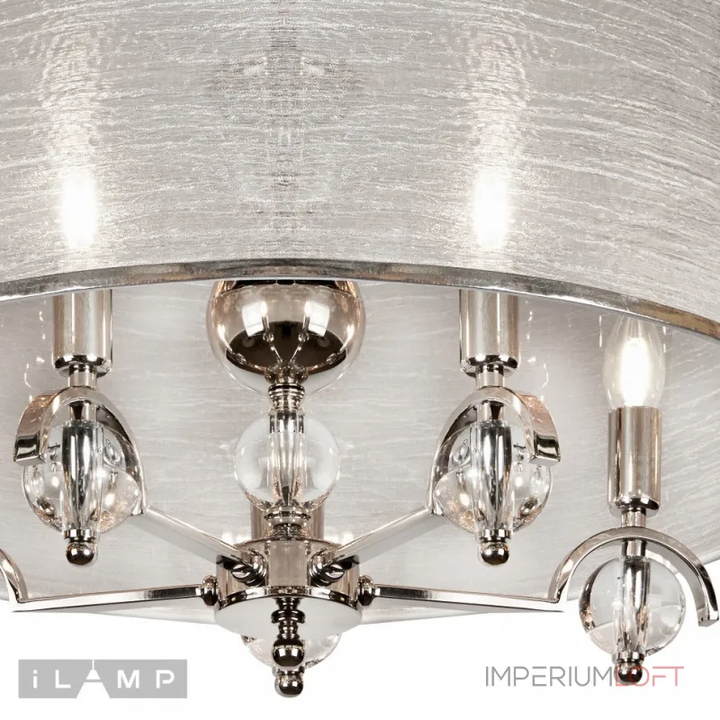 Подвесная люстра iLamp Chelsea P2400-5 Nickel Подвесная люстра iLamp Chelsea P2400-5 Nickel