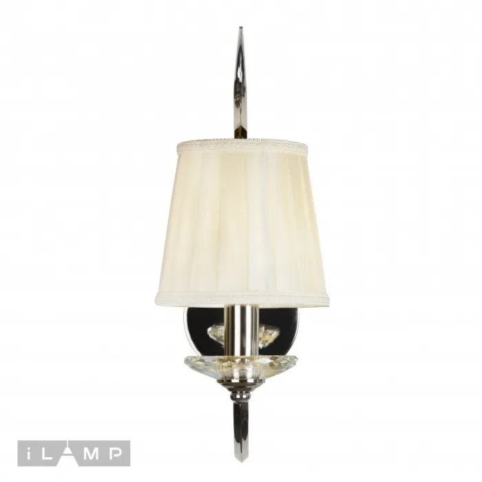 Настенный светильник iLamp Charm W2508-1 Никель+беж от ImperiumLoft