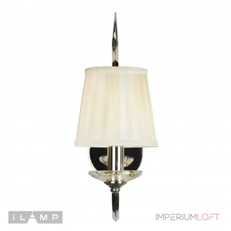 Настенный светильник iLamp Charm W2508-1 Никель+беж