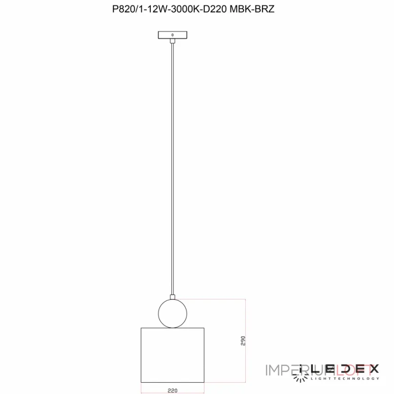 Подвесной светильник iLedex PLAY P820/1-12W-3000K-D195 MATT BLACK&BRONZE Подвесной светильник iLedex PLAY P820/1-12W-3000K-D195 MATT BLACK&BRONZE