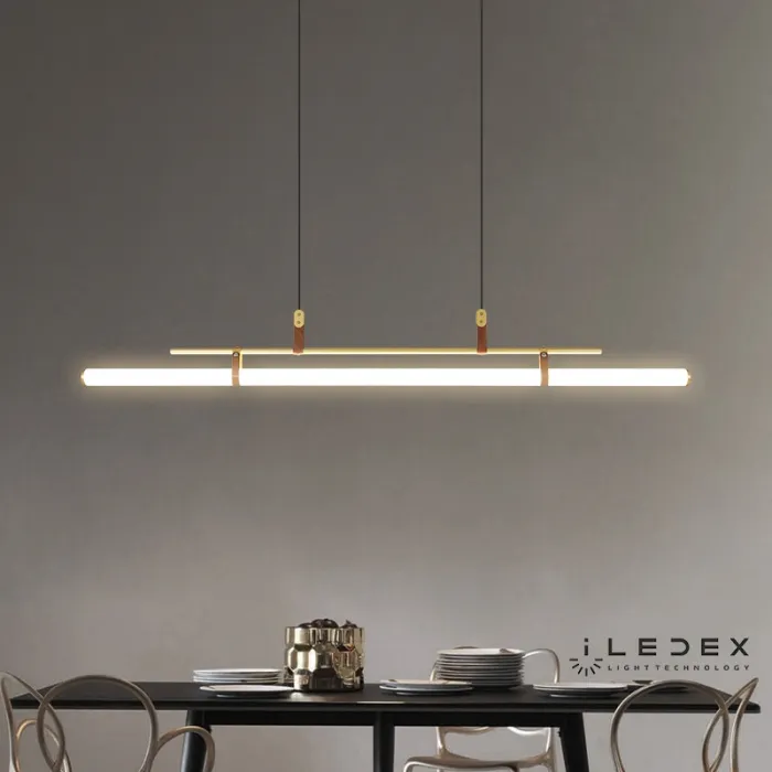 Подвесной светильник iLedex ZOOM 9498P-46W-3000K GOLD&BROWN&WHITE от ImperiumLoft
