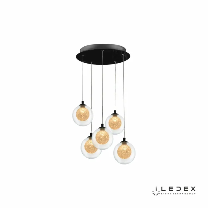 Подвесная люстра iLedex Oblivion C4457-5R Хром от ImperiumLoft