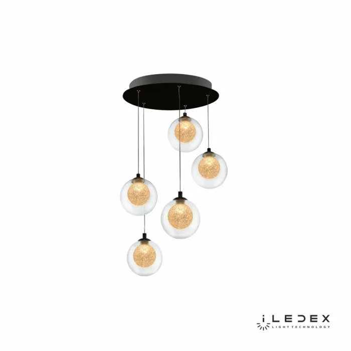 Подвесная люстра iLedex Oblivion C4457-5R Хром от ImperiumLoft
