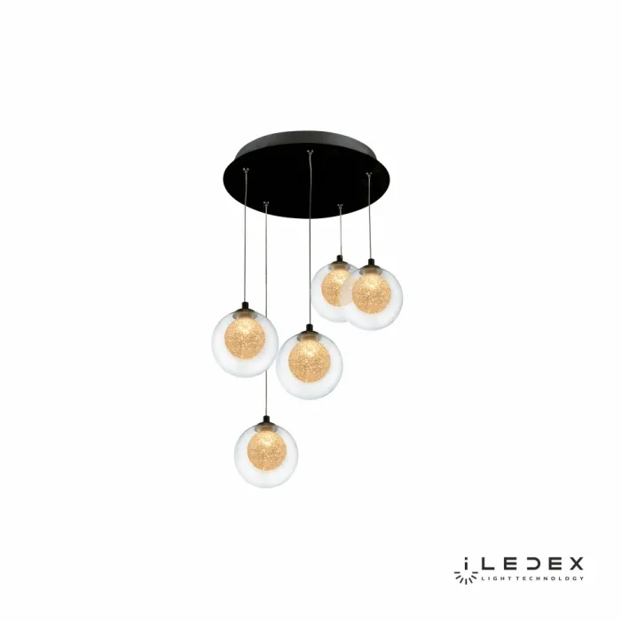 Подвесная люстра iLedex Oblivion C4457-5R Хром от ImperiumLoft