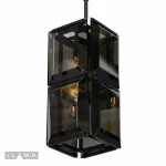 Подвесная люстра iLamp Panorama 10490-1P Черная от ImperiumLoft