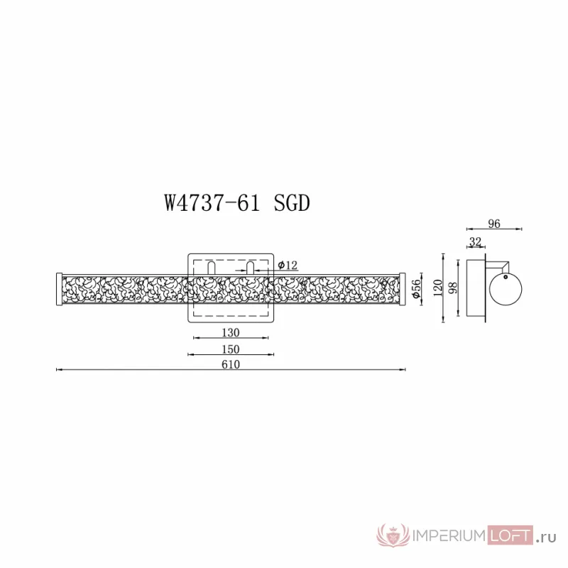 Светильник настенный iLEDEX Look W4737-61 SGD от ImperiumLoft