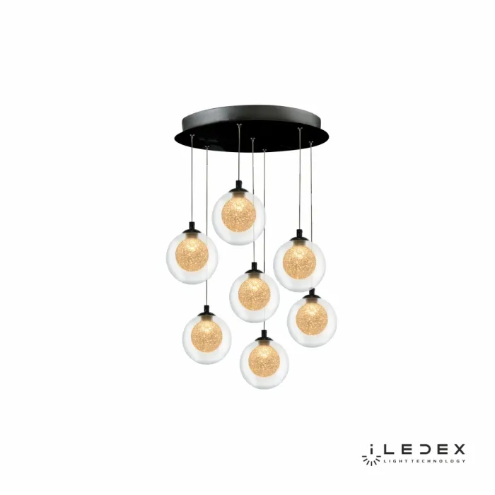 Подвесная люстра iLedex Oblivion C4457-7R Хром от ImperiumLoft