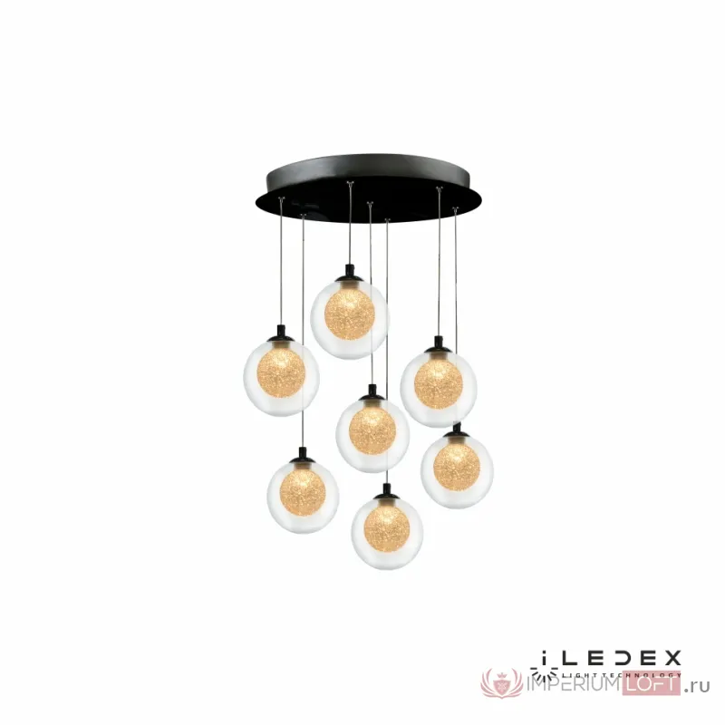 Подвесная люстра iLedex Oblivion C4457-7R Хром от ImperiumLoft