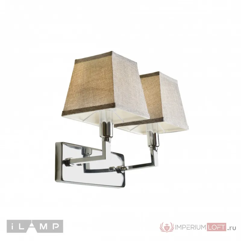 Настенный светильник iLamp Hilton 6943-2 Хром+серый от ImperiumLoft