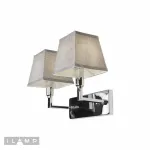 Настенный светильник iLamp Hilton 6943-2 Хром+серый от ImperiumLoft