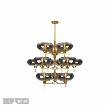 Подвесная люстра iLamp Rivoli 6607/12 Золотая от ImperiumLoft