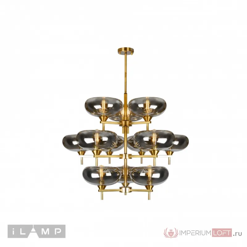 Подвесная люстра iLamp Rivoli 6607/12 Золотая от ImperiumLoft