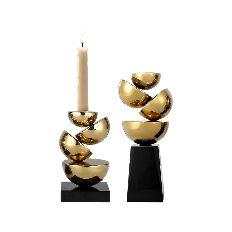 Подсвечник iLedex FRAGMENT 6933 S GOLD & BLACK