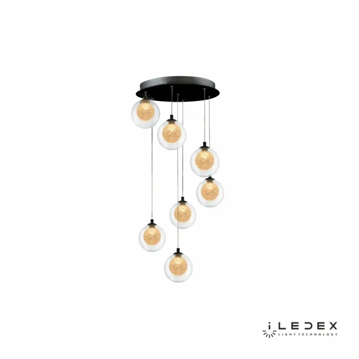 Подвесная люстра iLedex Oblivion C4457-7R Хром от ImperiumLoft