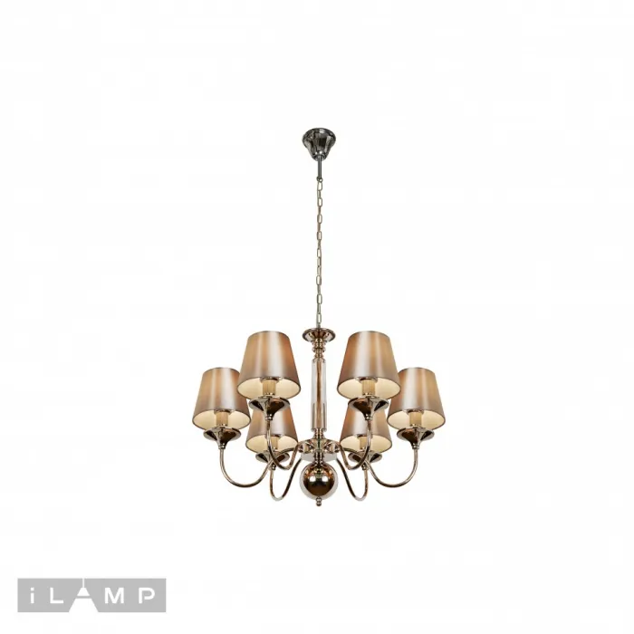 Подвесная люстра iLamp Rolling P2406-6 Nickel от ImperiumLoft