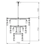 Люстра на штанге iLedex Rockefeller 6355-750 BR