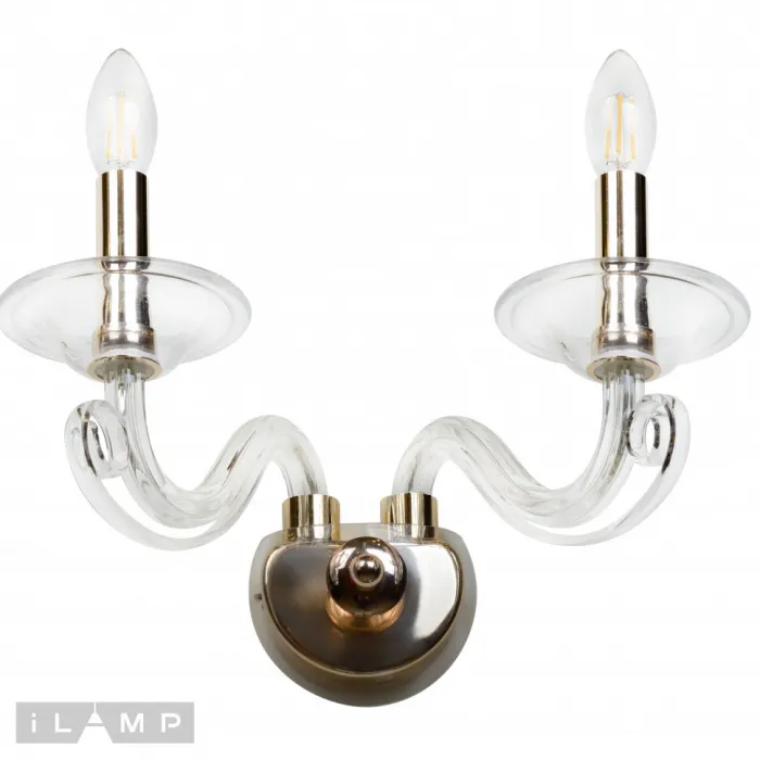 Настенный светильник iLamp King W9372-2 Золотой от ImperiumLoft