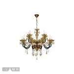 Подвесная люстра iLamp Asia 61081-8+4 Бронзовая от ImperiumLoft