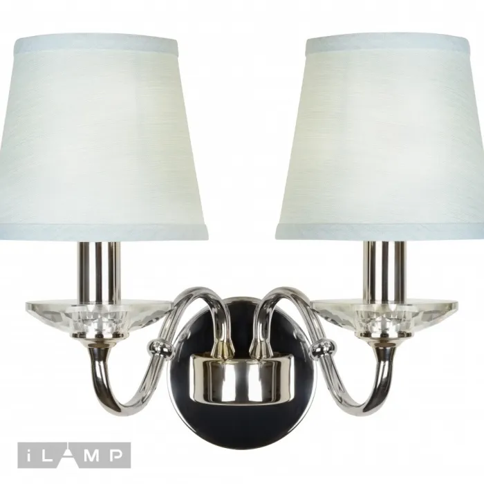 Настенный светильник iLamp Dolce Vita W2345-2 Никель+голубой от ImperiumLoft