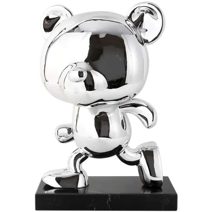 Статуэтка настольная iLedex BUSY BEAR 6710 M SILVER от ImperiumLoft