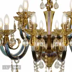 Подвесная люстра iLamp Asia 61081-8+4 Бронзовая от ImperiumLoft