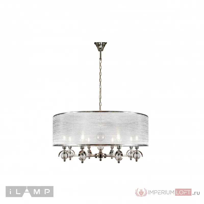 Подвесная люстра iLamp Chelsea P2400-8 Nickel от ImperiumLoft