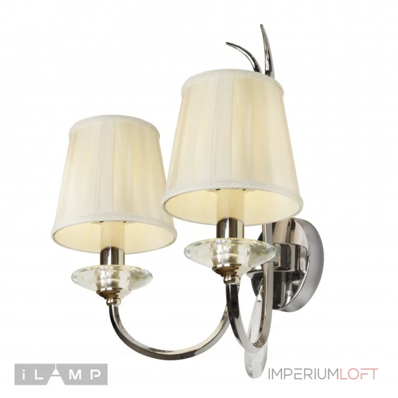 Настенный светильник iLamp Charm W2508-2 Никель+беж от ImperiumLoft Настенный светильник iLamp Charm W2508-2 Никель+беж от ImperiumLoft