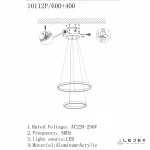 Подвесная люстра iLedex AXIS 10112P/2-39W-3000K (6/4) BRASS от ImperiumLoft