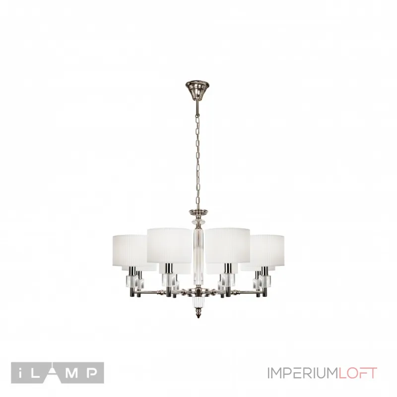 Подвесная люстра iLamp Alexa P2404-8 Nickel Подвесная люстра iLamp Alexa P2404-8 Nickel