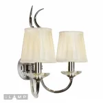 Настенный светильник iLamp Charm W2508-2 Никель+беж от ImperiumLoft