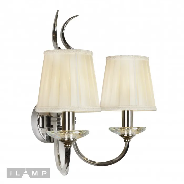 Настенный светильник iLamp Charm W2508-2 Никель+беж от ImperiumLoft