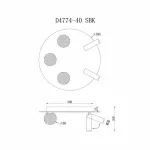 Светильник потолочный iLEDEX Telescope D4774-40 SBK