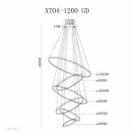 Светильник подвесной iLedex Axis XT04-D1200 GD от ImperiumLoft